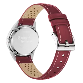 Наручные кварцевые часы УЧЗ Наследие Олимпиада 1980 с красным ремешком