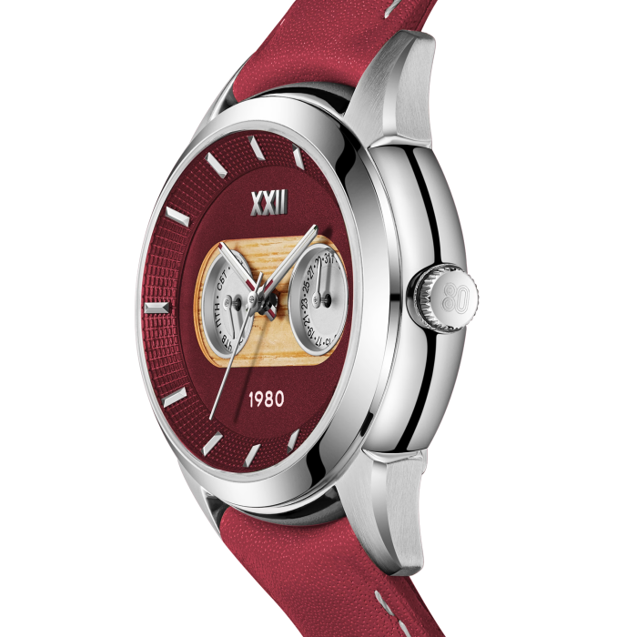 Наручные кварцевые часы УЧЗ Наследие Олимпиада 1980 с красным ремешком