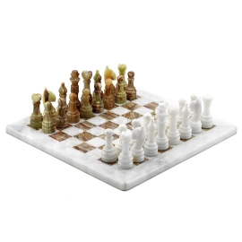 Шахматы из мрамора и оникса "Премиум"