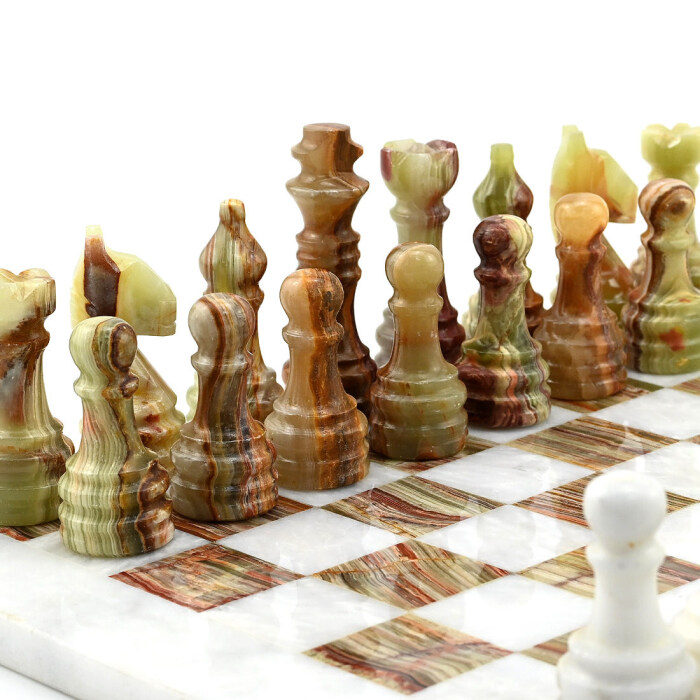 Шахматы из мрамора и оникса "Премиум"