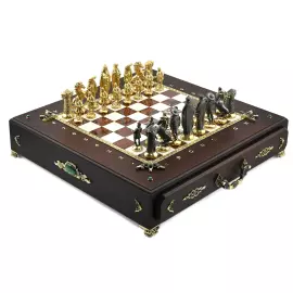 Шахматы-ларец из мрамора и долерита "Средневековье"