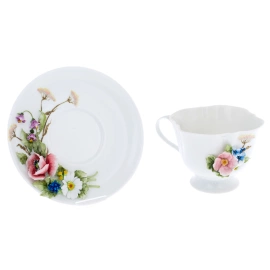 Набор кофейный из фарфора "Полевые цветы" на 2 персоны