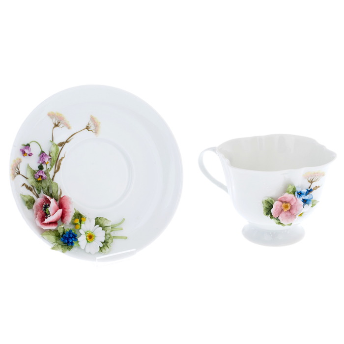 Porcelain coffee set "Wildflowers" for 2 persons
