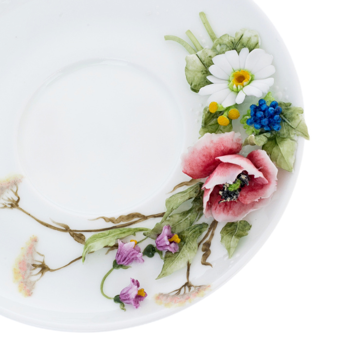 Набор кофейный из фарфора "Полевые цветы" на 2 персоны