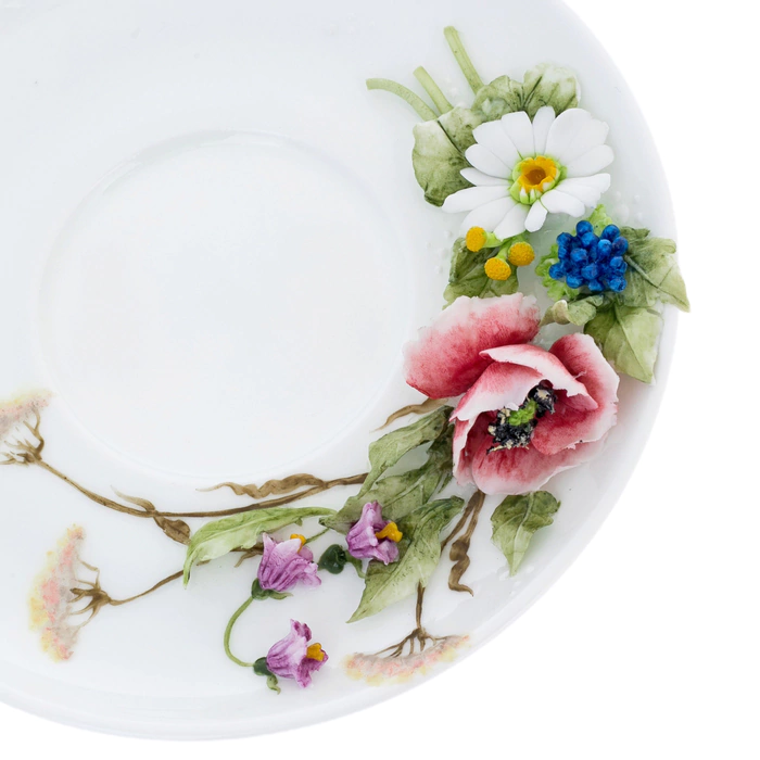 Porcelain coffee set "Wildflowers" for 2 persons
