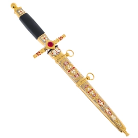 Кортик сувенирный "Щит" на подставке, Златоуст