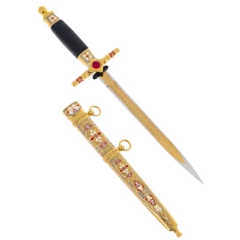 Кортик сувенирный "Щит" на подставке, Златоуст