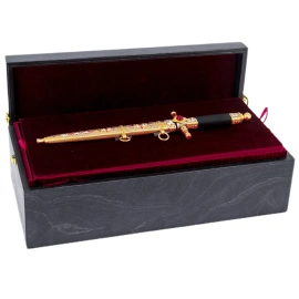 Кортик сувенирный "Щит" на подставке, Златоуст