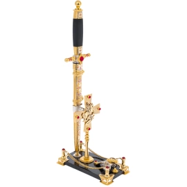 Кортик сувенирный "За заслуги" на подставке, Златоуст