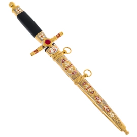 Кортик сувенирный "За заслуги" на подставке, Златоуст