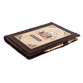 Ежедневник кожаный "Герб РФ" с ручкой, Златоуст