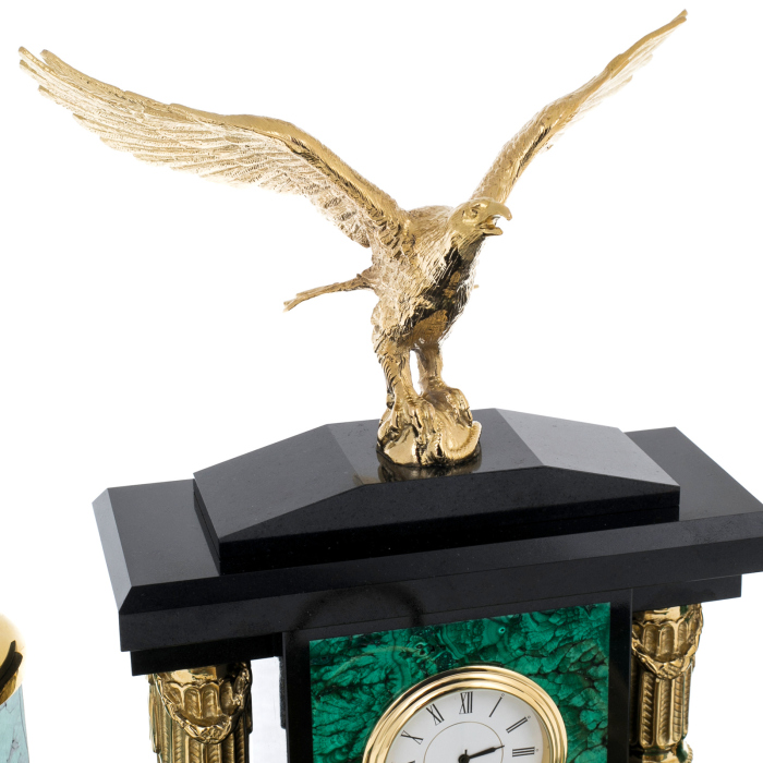 Письменный набор из малахита "Орёл" Златоуст