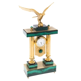 Часы из малахита "Орёл" Златоуст