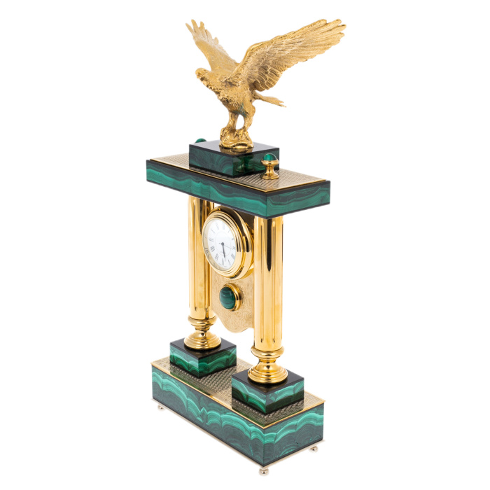 Часы из малахита "Орёл" Златоуст