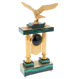 Часы из малахита "Орёл" Златоуст