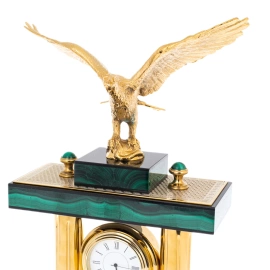 Часы из малахита "Орёл" Златоуст