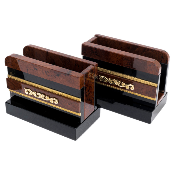 Настольный набор из обсидиана "Георгий Победоносец"