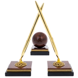 Настольный набор из обсидиана "Георгий Победоносец"