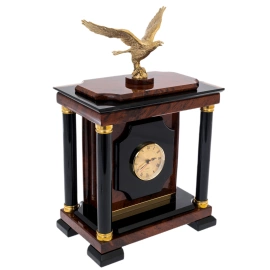 Часы-сейф из обсидиана "Орёл"