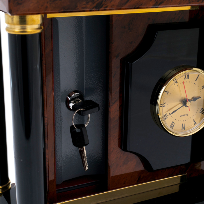 Часы-сейф из обсидиана "Орёл"