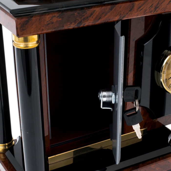 Часы-сейф из обсидиана "Орёл"