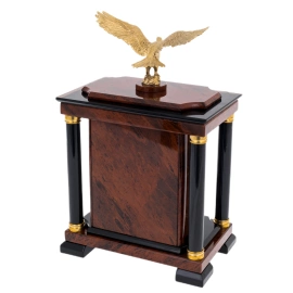 Часы-сейф из обсидиана "Орёл"