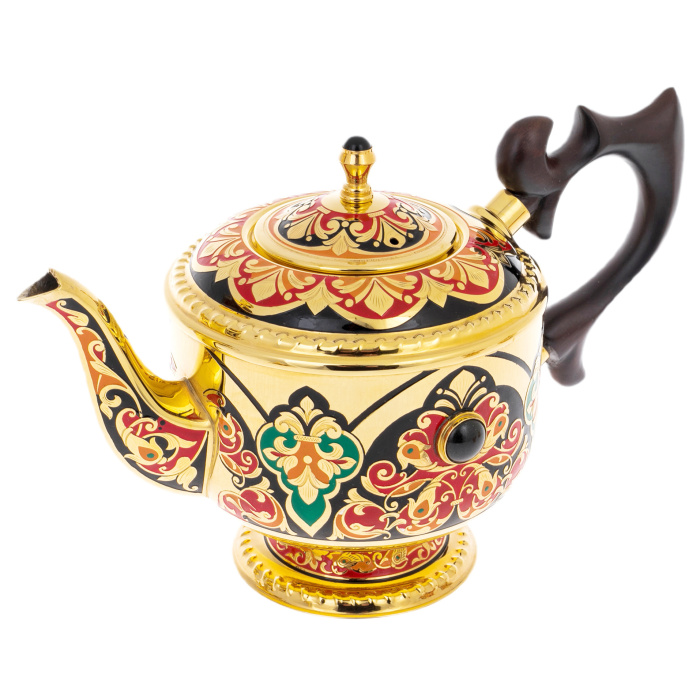 Чайный набор с самоваром "Хохлома" на 6 персон, Златоуст