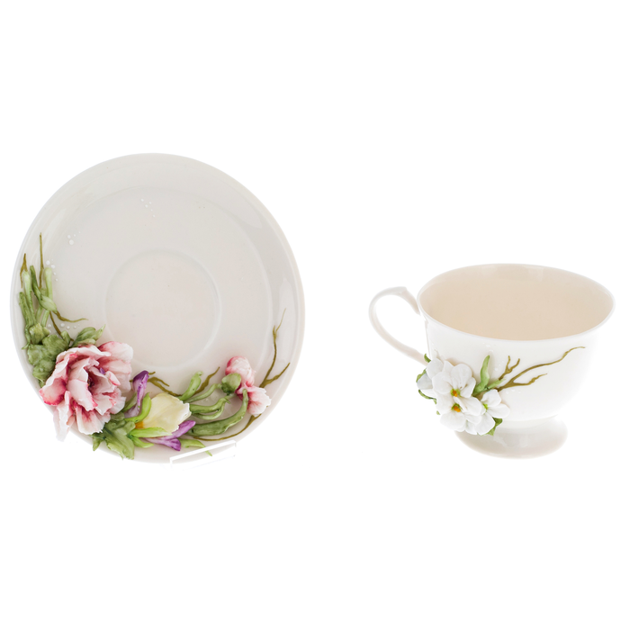 Tea steamer made of porcelain "Peony. Jasmine. Iris" for 2 persons