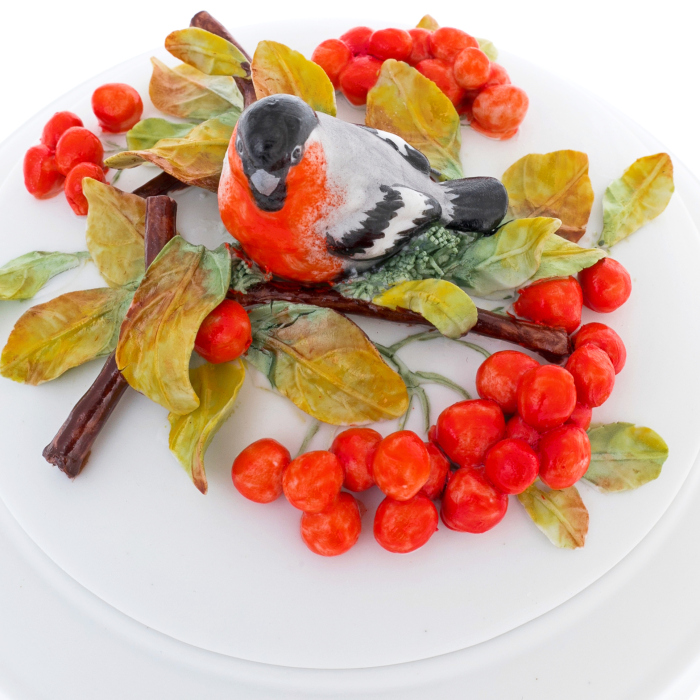 Шкатулка фарфоровая "Надежда. Рябина"