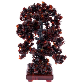 Статуэтка из янтаря "Дуб" тёмный