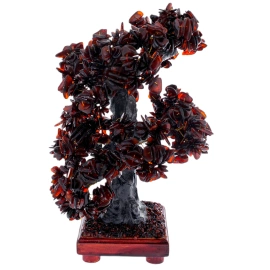 Статуэтка из янтаря "Дуб" тёмный