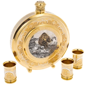 Набор охотничий "Охота медведя" на 3 персоны, Златоуст