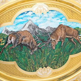 Чайный набор "Охотничий" на 2 персоны, Златоуст