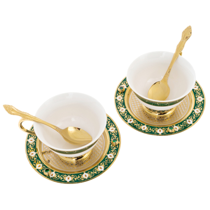 Чайный набор "Арабские узоры" на 2 персоны, Златоуст