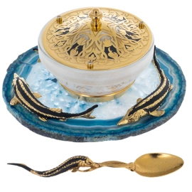 Икорница "Синий Агат" Златоуст