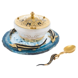 Икорница "Синий Агат" Златоуст