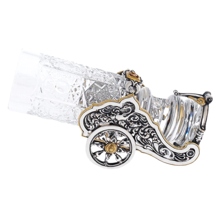 Shot glass in a silver stand "Cannon"