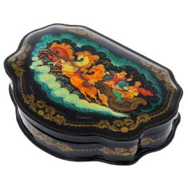 Шкатулка "Тройка" Логинова, Палех