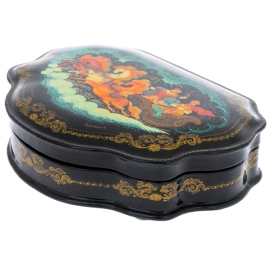 Шкатулка "Тройка" Логинова, Палех