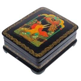 Шкатулка "Жар-птица" Девяткина, Палех