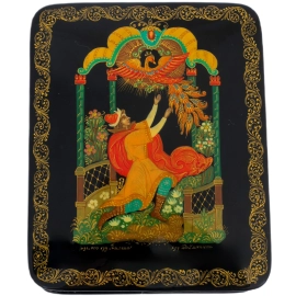 Шкатулка "Жар-птица" Девяткина, Палех