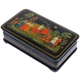 Шкатулка "Прокати нас Петруша" Иванова, Палех