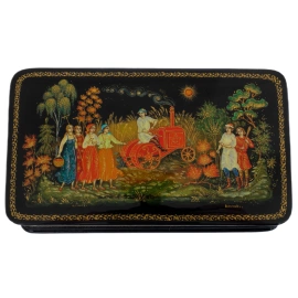 Шкатулка "Прокати нас Петруша" Иванова, Палех