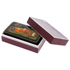 Шкатулка "Прокати нас Петруша" Иванова, Палех