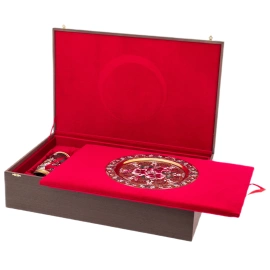 Набор чайный с френч-прессом "Лилии" на 6 персон, Златоуст