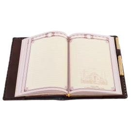 Ежедневник кожаный "ФСБ" с ручкой, Златоуст