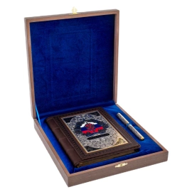 Ежедневник кожаный "ФСБ" с ручкой, Златоуст