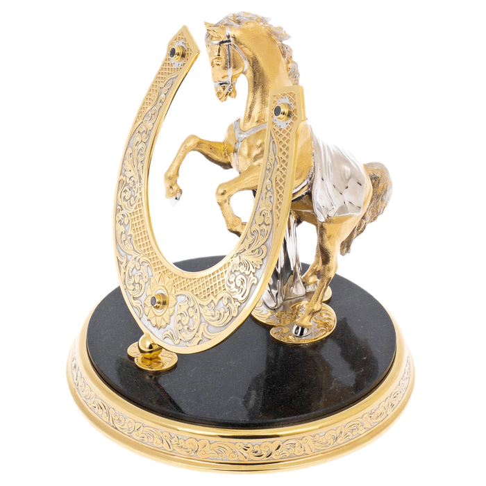 Statuette "Horse with a blanket" on a dolerite stand, Zlatoust