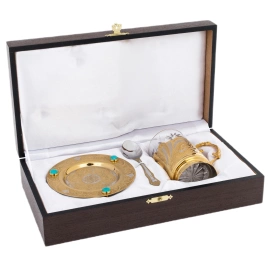 Чайная пара "Бирюза" на 1 персону, Златоуст