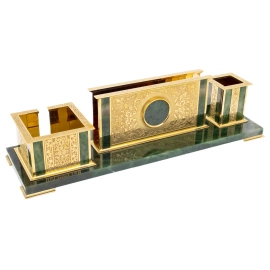 Набор настольный из нефрита "Президентский" Златоуст